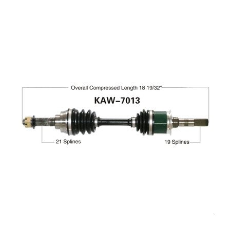 Wide Open OE Replacement CV Axle for KAW FRONT KLF300 BAYOU 4X 89-04 KAW-7013